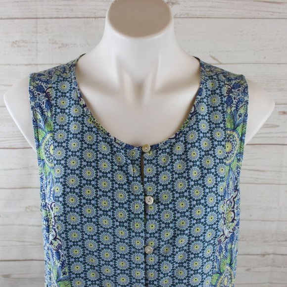 J. Jill L Sleeveless Button Tunic Top Shirt - Picture 3 of 6